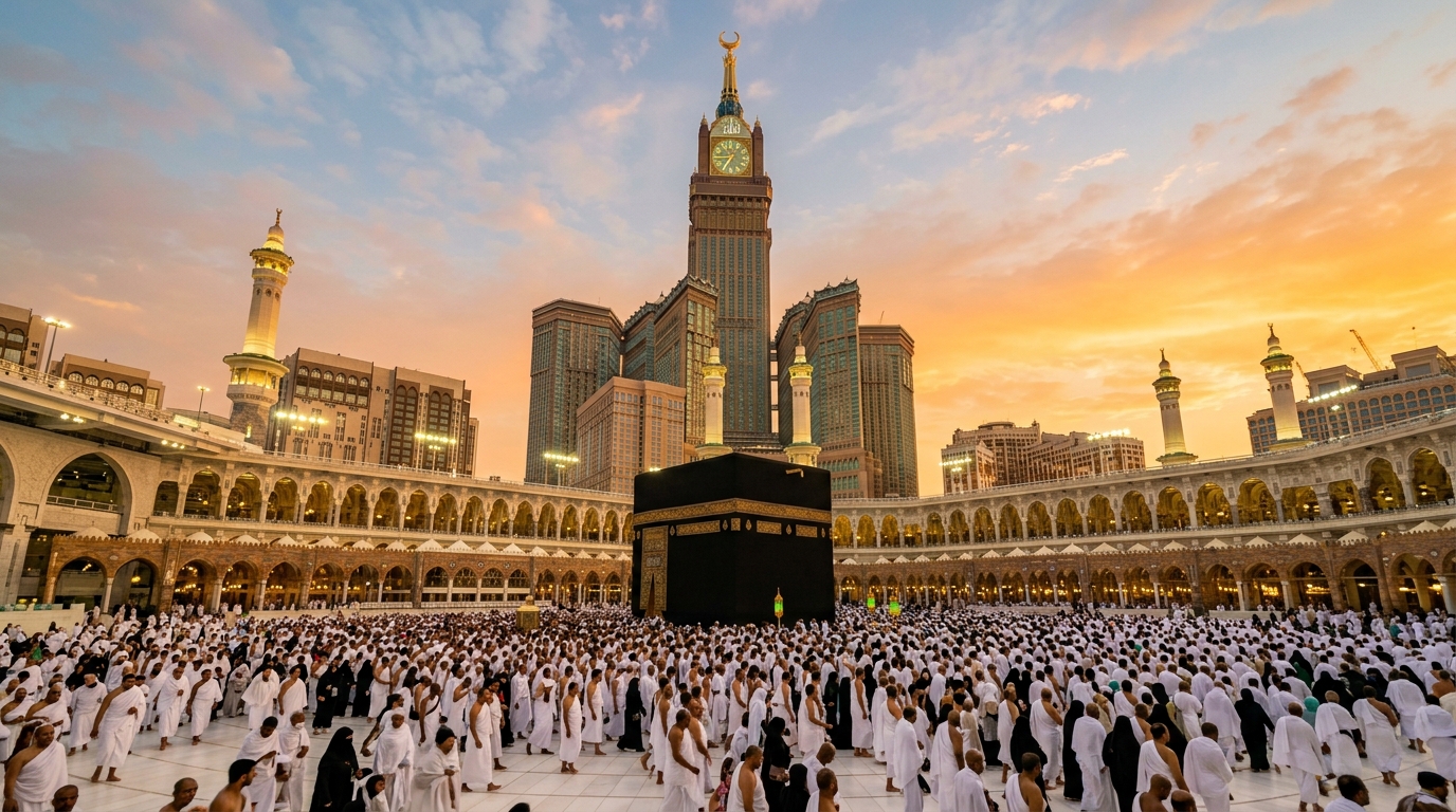 Ka'bah Makkah Al Mukarramah Sunset Golden Hour